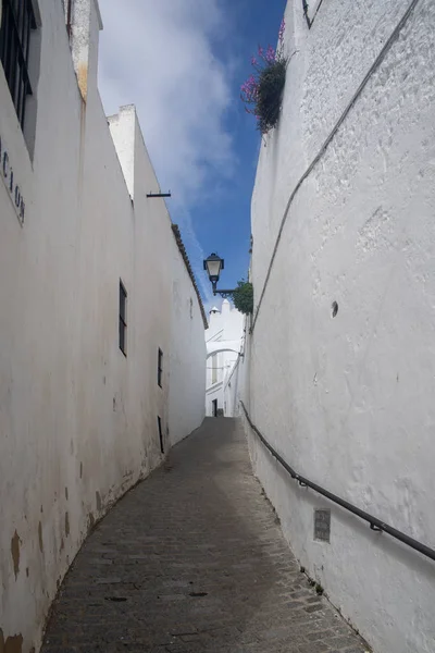 Ulice Městě Vejer Frontera Jeden Takzvaných Bílých Měst Andalusie — Stock fotografie