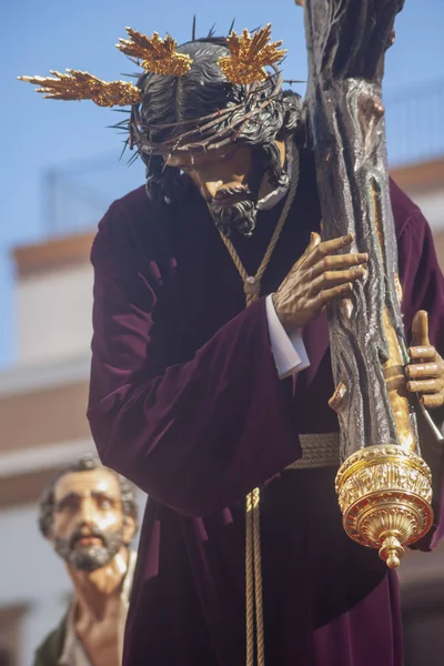 Jesus Med Korset Heliga Veckan Sevilla Brödraskap San Roque — Stockfoto