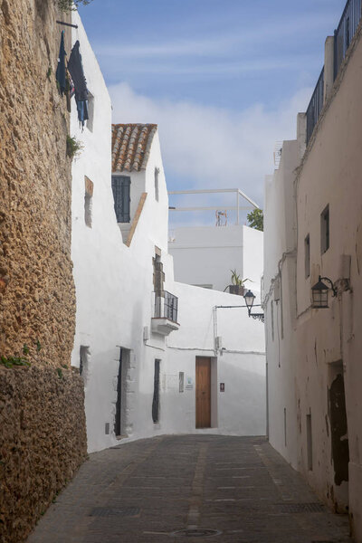 Street in the town of Vejer de la Frontera and one of the so-called white towns of Andalusia
