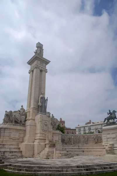 Plaza España Cádiz Monumento Constitución 1812 — Foto de Stock