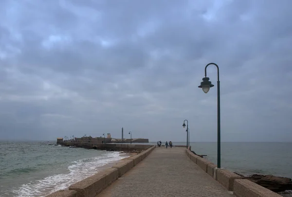 Passeggiata Del Castello San Sebastian Cadice — Foto Stock