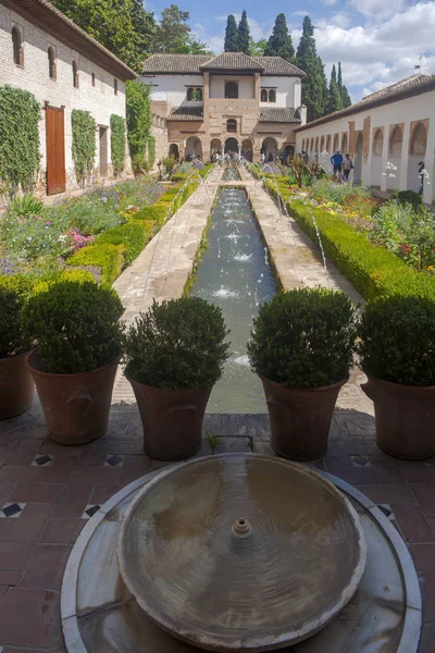 Jardins Generalife Dans Alhambra Grenade Andalousie — Photo