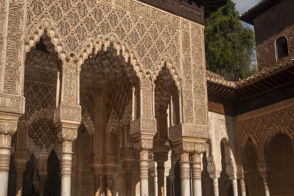 Beautiful Detail Nasrid Architecture Alhambra Granada Andalusia — Stock Photo, Image