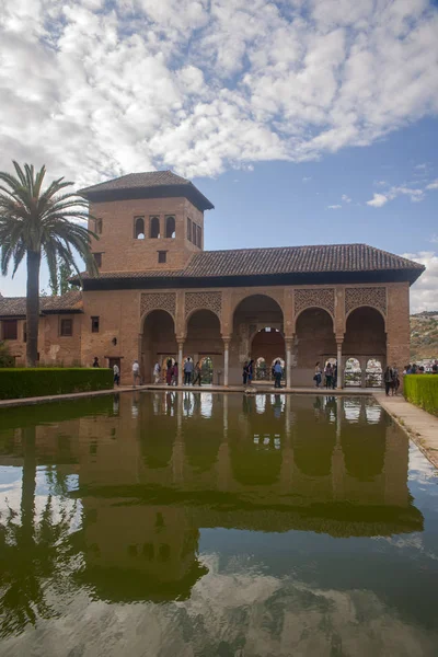 Jardín Los Palacios Nazaríes Alhambra Granada España —  Fotos de Stock