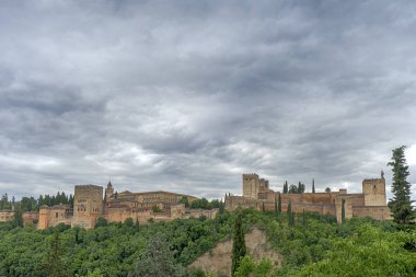 Granada Alhambra güzel Nasrid kalesi, Endülüs
