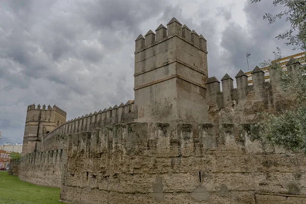 Antiga Muralha Defensiva Cidade Sevilha Espanha — Fotografia de Stock