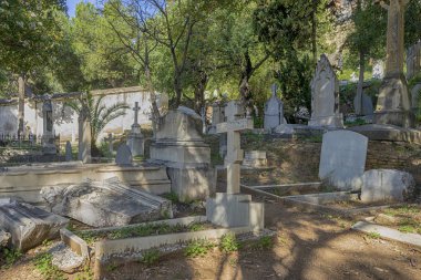 old English cemetery in the province of Malaga clipart