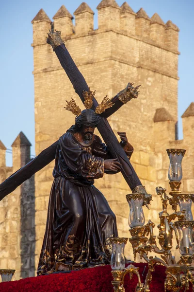 Candelaria Kardeşliği Sağlığı Mesih Sevilla Kutsal Hafta — Stok fotoğraf