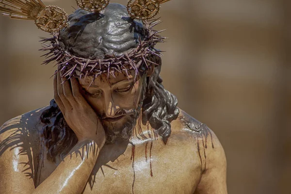 Sevilla Nın Kutsal Haftası Tevazu Sabır Efendisi — Stok fotoğraf