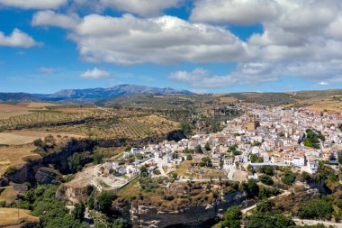 view of the beautiful town of alhama de Granada, Andalusia clipart