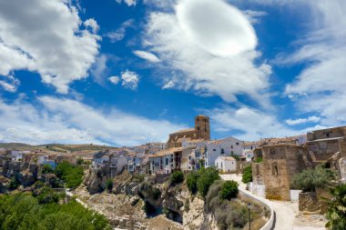 view of the beautiful town of alhama de Granada, Andalusia clipart