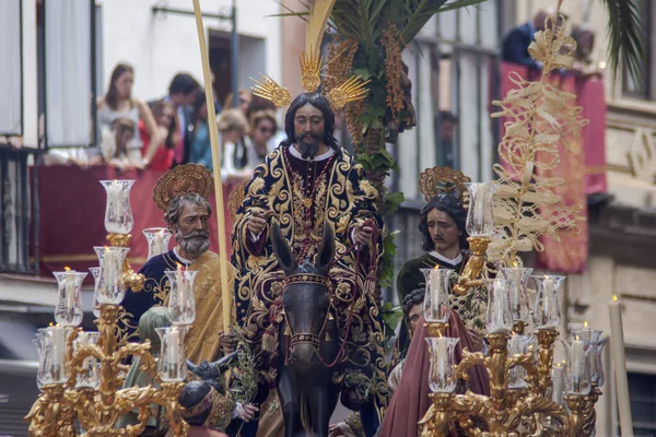 Brotherhood Borriquita Heliga Veckan Sevilla — Stockfoto