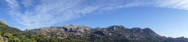 Widok Sierra Del Endrinal Parku Naturalnym Grazalema Andaluzja — Zdjęcie stockowe