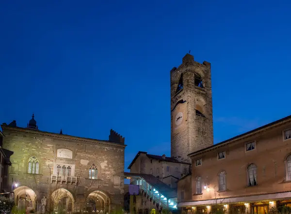 Bergamo Italië September 2018 Bergamo Old Town Een High Rise — Stockfoto