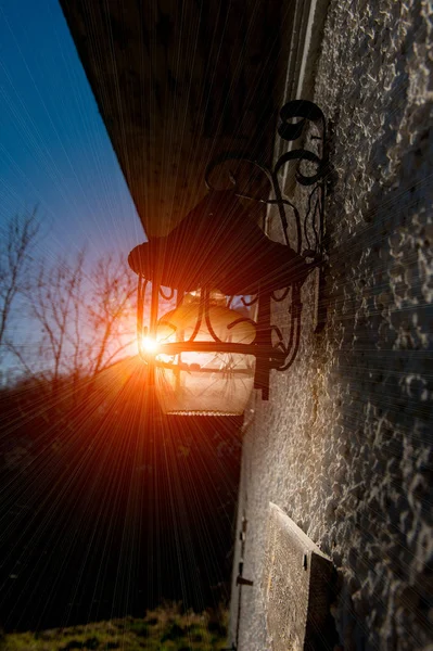 Laterne Zur Beleuchtung Der Hütte — Stockfoto