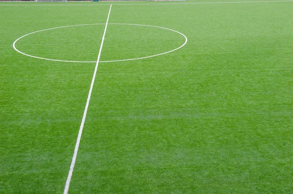 Campo Futebol Grama Sintética — Fotografia de Stock