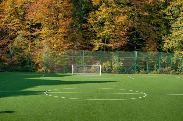 Voetbalveld Kunstgras — Stockfoto