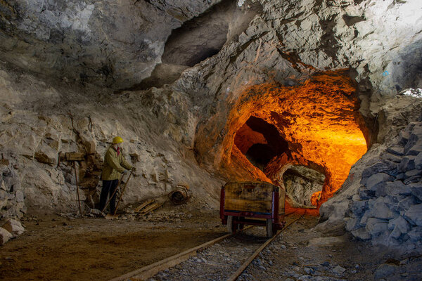 the ancient mines of Dossena Italy