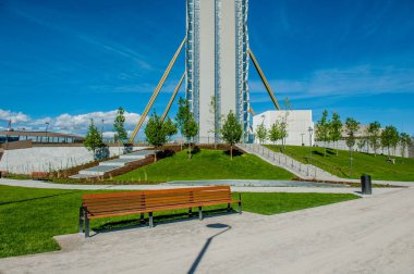 Milano Italia 14 Nisan 2016: yeni bina ilçe üç kule yönlü işlevlerine adanmış;