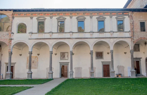 Wewnętrzne Krużganki Klasztoru Astino Bergamo — Zdjęcie stockowe