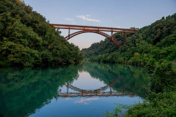 Iron Bridge Adda Folyó — Stock Fotó