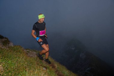 Maga 2018.Zorzone Serina İtalya 2 Eylül 2018: 50 km dağlarında aşırı rekabetçi yarış
