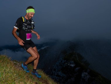 Maga 2018.Zorzone Serina İtalya 2 Eylül 2018: 50 km dağlarında aşırı rekabetçi yarış