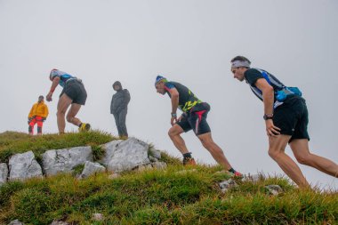 Maga 2018.Zorzone Serina İtalya 2 Eylül 2018: 50 km dağlarında aşırı rekabetçi yarış