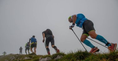 Maga 2018.Zorzone Serina İtalya 2 Eylül 2018: 50 km dağlarında aşırı rekabetçi yarış