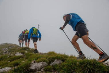 Maga 2018.Zorzone Serina İtalya 2 Eylül 2018: 50 km dağlarında aşırı rekabetçi yarış