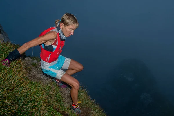 Maga 2018.Zorzone Serina İtalya 2 Eylül 2018: 50 km dağlarında aşırı rekabetçi yarış