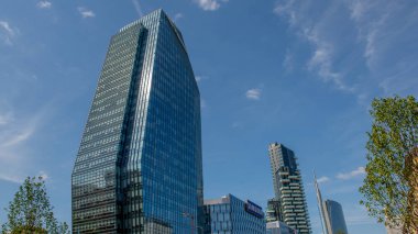 Milan İtalya 26 Eylül 2018: Island bölgesinde iş merkezi için yeni inşaat ile