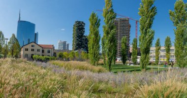 Milan İtalya 26th Eylül 2018: yeni yön bölge, Milano'da Piazza Gae Aulenti