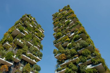 Milan İtalya 26 Eylül 2018:Vertical orman Milan, dünyanın 