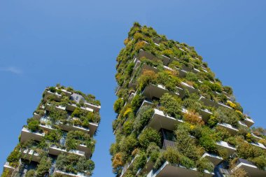 Milan İtalya 26 Eylül 2018:Vertical orman Milan, dünyanın 