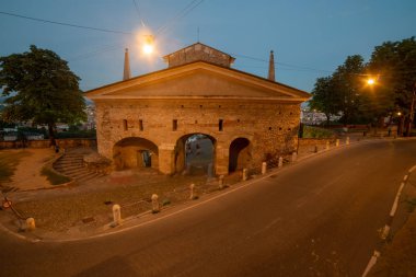 Bergamo müstahkem şehir erişim antik kapısı