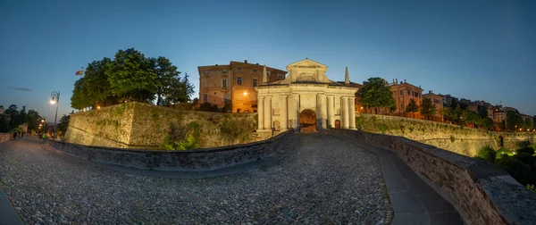 Antica Porta Accesso Alla Città Fortificata Bergamo — Foto Stock