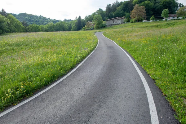 Strada Con Curve Montagna — Foto Stock