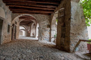 Camerata cornello İtalya Antik ortaçağ köyü