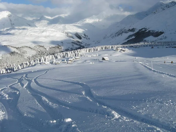 Paisaje Encantado Después Fuertes Nevadas —  Fotos de Stock