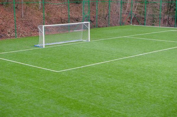 Campo Futebol Grama Sintética — Fotografia de Stock