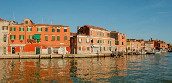 Murano Insel Mit Bunten Häusern — Stockfoto