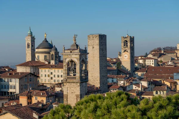 Skyline Van Opper Stad Bergamo — Stockfoto