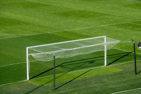 Golo de campo de futebol — Fotografia de Stock