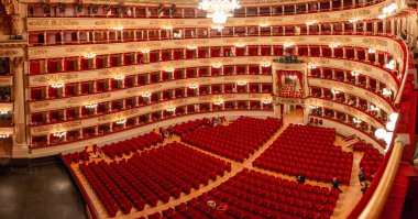 theater at the Milanese scale clipart