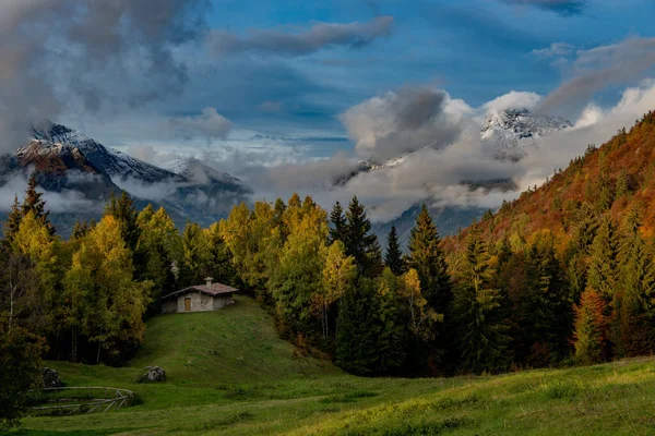 Cottage Brembana Valley Autumn — Stock Photo, Image