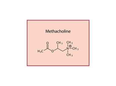 Metakolinin kimyasal yapısı (asetil--metilkolin olarak da bilinir). Tıbbi olarak teşhis aracı olarak kullanılan sentetik bir kolin ester ilacı.