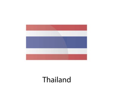 düz thailand bayrak vektör simgesi