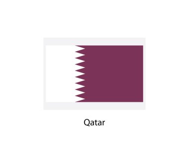 Katar bayrağı basit vektör illüstrasyonu