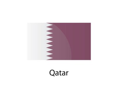 Katar bayrağı basit vektör illüstrasyonu